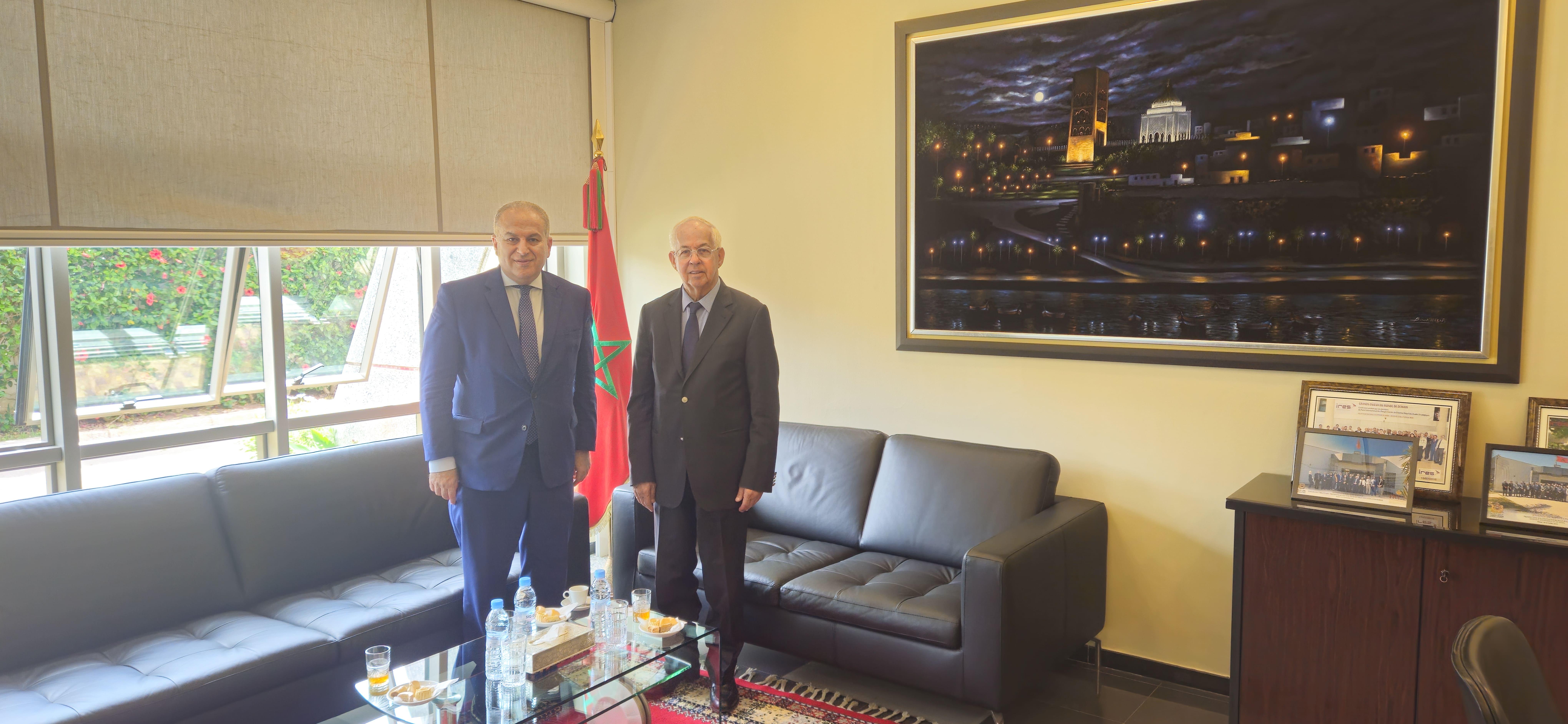 Visite de travail à l’IRES de Son Excellence M. Ahmed Nehad Abdel-Latif, Ambassadeur de la République Arabe d’Egypte au Royaume du Maroc